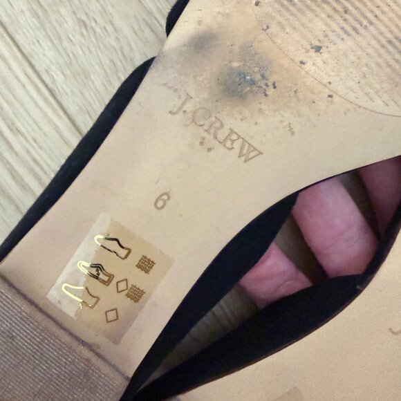 J Crew Zoe sueded d'Orsay flats • size 6 or size 8 • BH954 • black suede - Picture 4 of 7